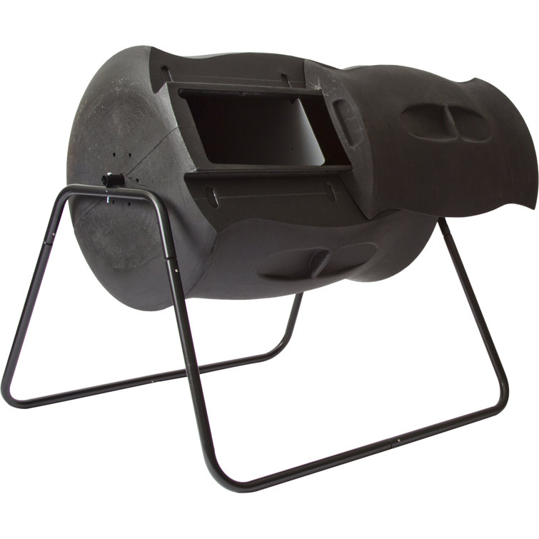 Algreen 55 Gal. Outdoor Tumbler Composter with Latching Lid & Reviews